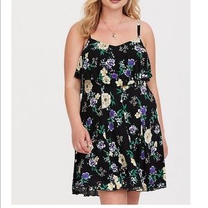 NWT Torrid Hacci Dress in black floral